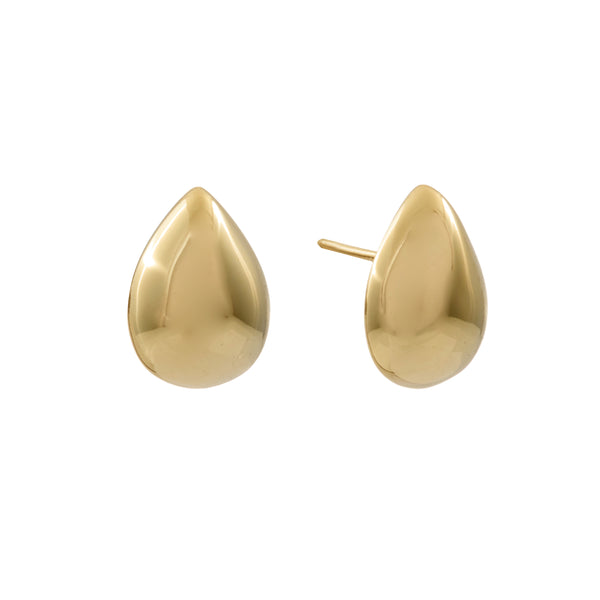 Andrea Gold Plated Sterling Silver Tear Drop Stud Earring