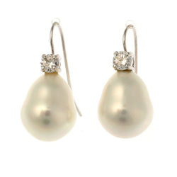 Vienna - Baroque Pearl and Cubic Zirconia Earrings