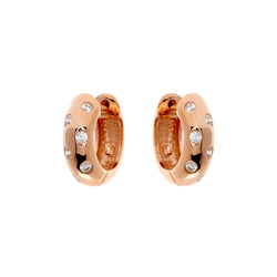 Cindy Rose Gold Plate Cubic Zirconias Hoops