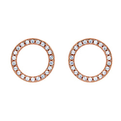 Elissa Rose Gold Open Round Studs