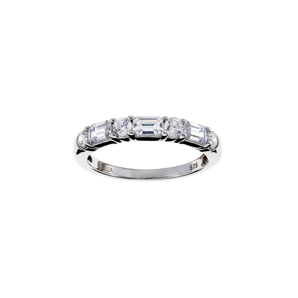 Leanne Multi Shape Silver Band Ring