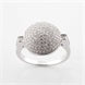 Kellie Rhodium Micro Pave Round Shaped Ring