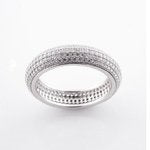 Allie Rhodium Micro Pave 7 Row Dress Ring