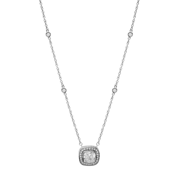 Rosslyn Square Silver Necklace