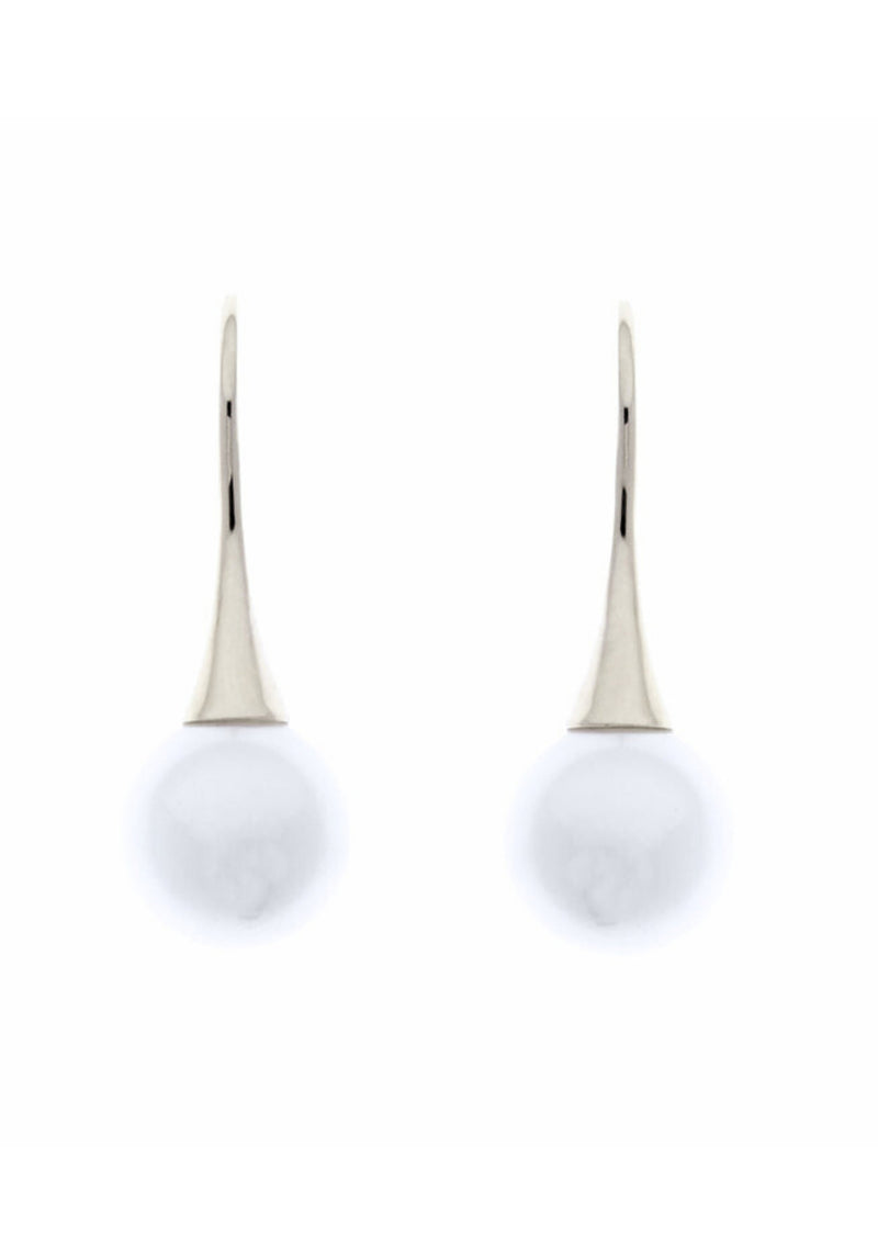 Bella Silver Pearl Drop Earrings