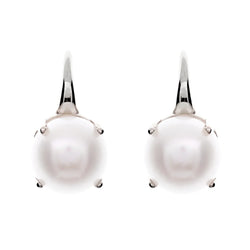 Petra Silver freshwater pearl claw set hook earrings