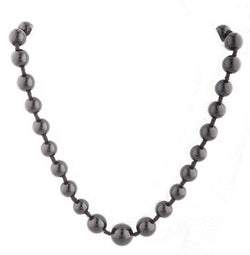 Violet Black Agate Knotted Necklace